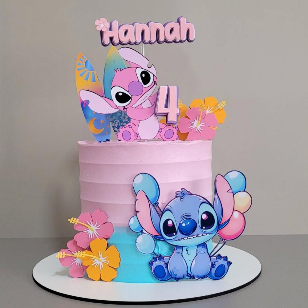 Arquivo de Corte Topo de bolo Stitch aniversário