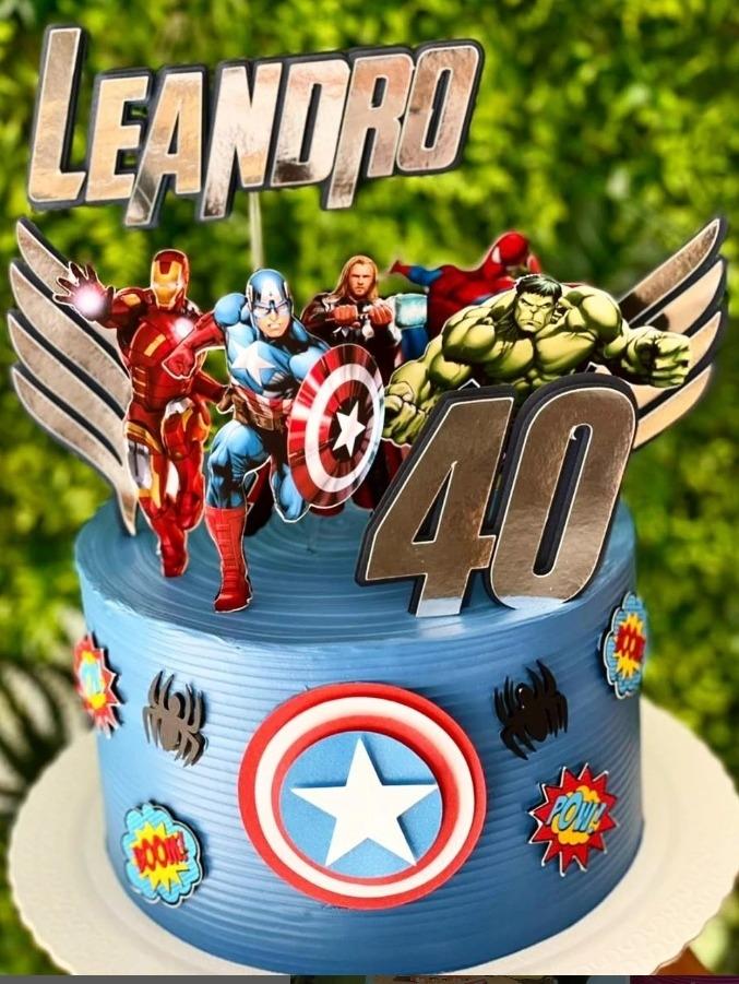 Arquivo de Corte topo de bolo vingadores