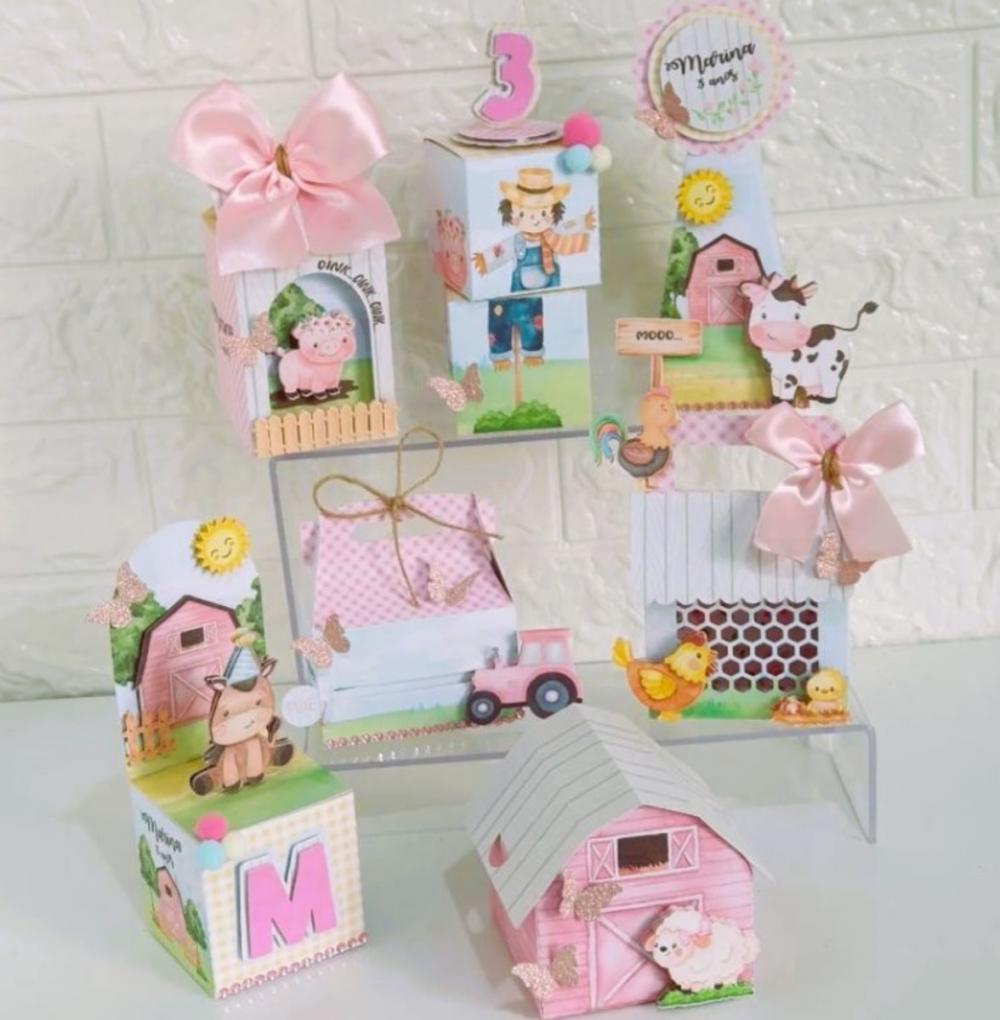 Arquivo de Corte Fazendinha Aquarela menina