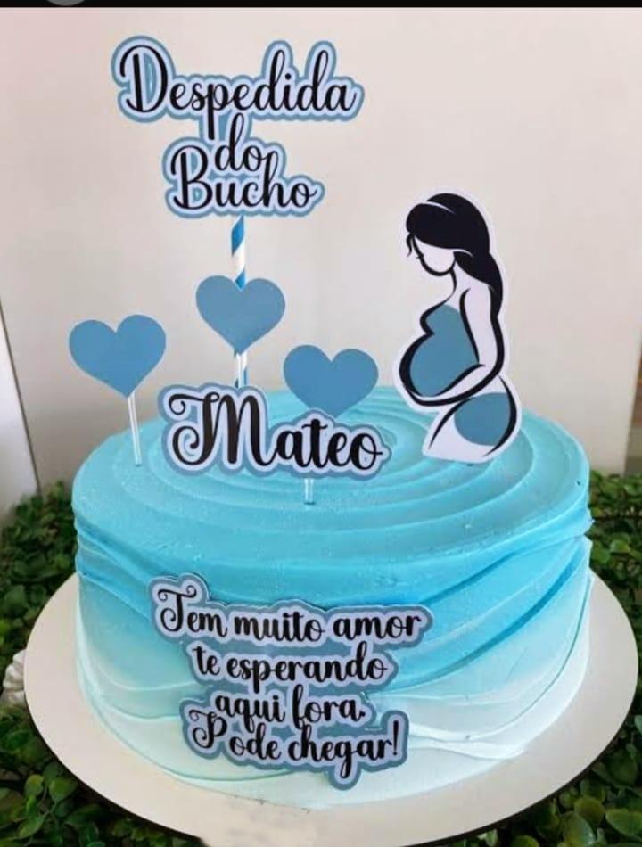 Arquivo de Corte Topo de bolo despedida de gravidez