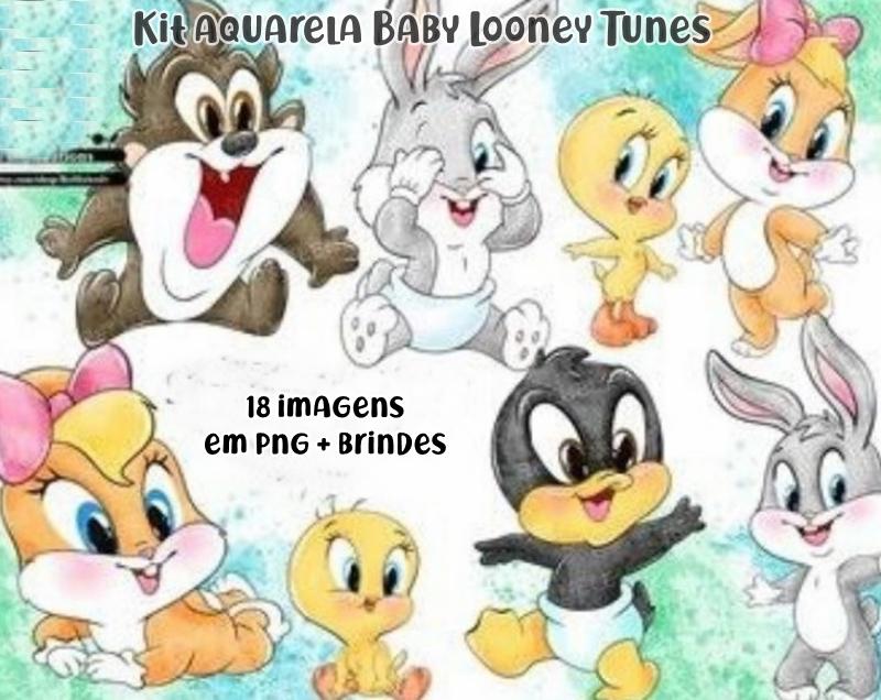 Arquivo Digital kit aquarela Baby Looney Tunes