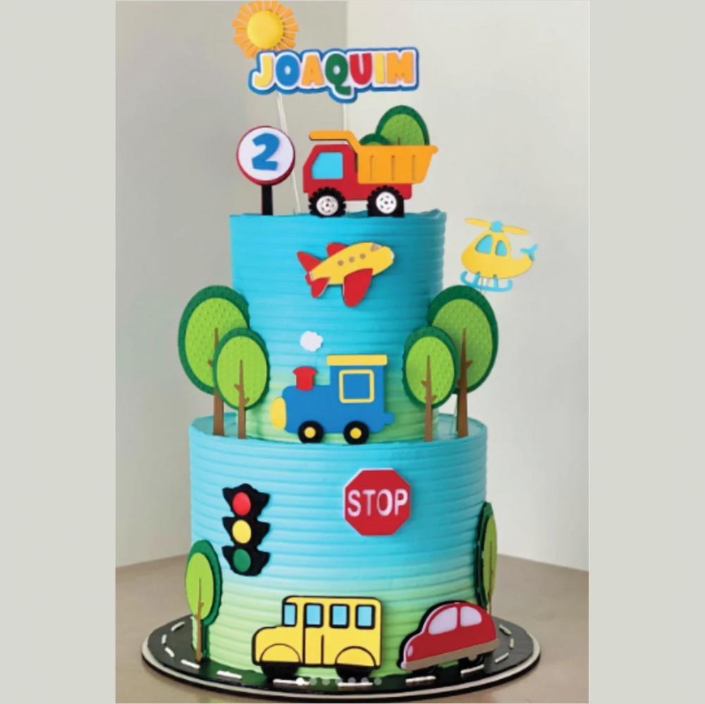 Arquivo de corte topo de bolo carrinhos