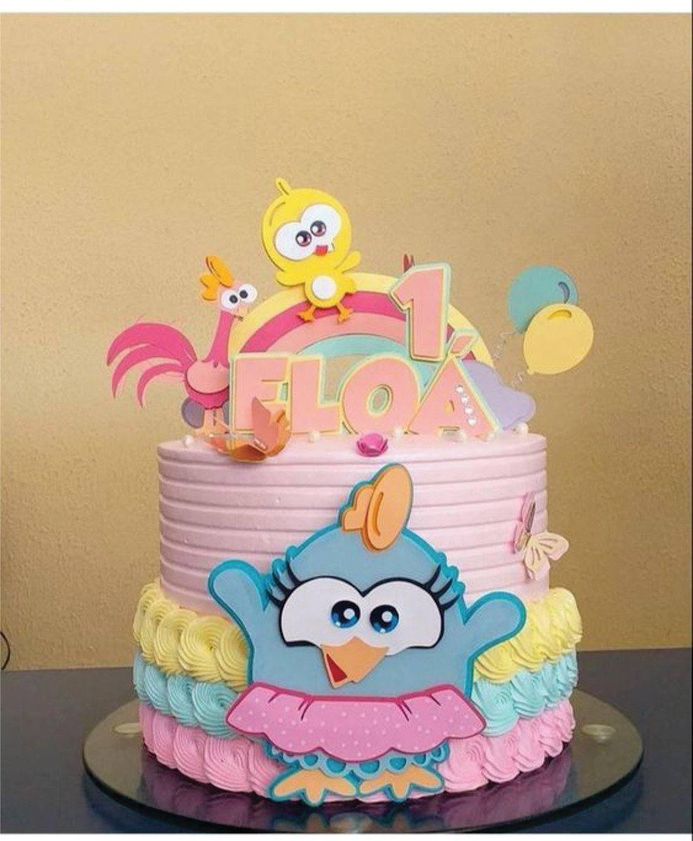 Arquivo de Corte Topo Galinha Pintadinha  em camadas