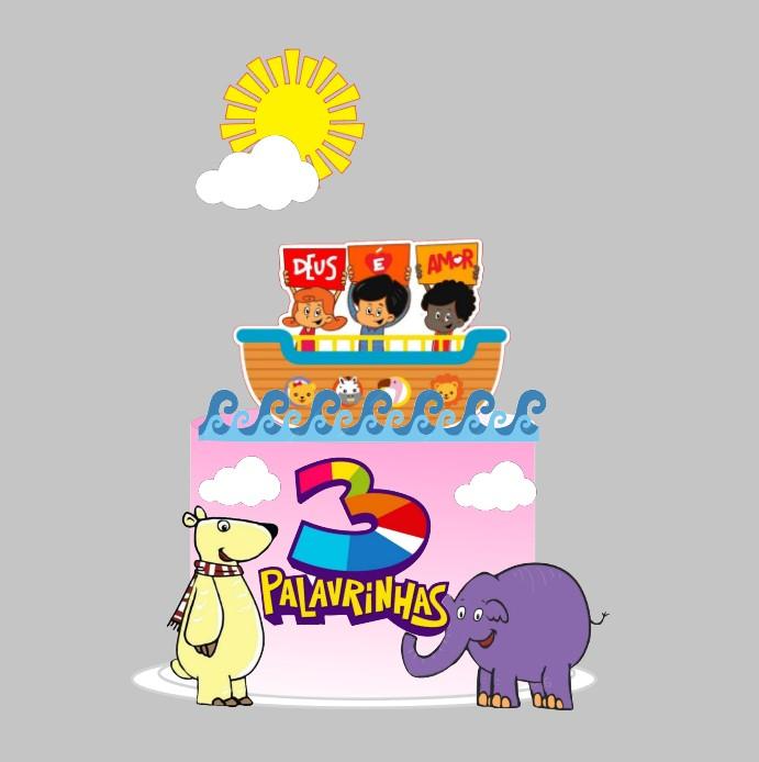 Arquivo de Corte Topo Três Palavrinhas menina