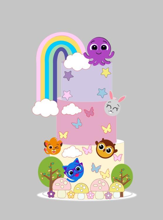 Arquivo de corte topo bolofofos menina