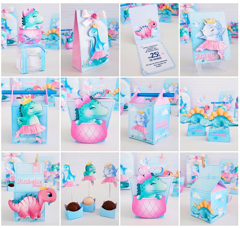 Arquivo digital dinossaros rosa