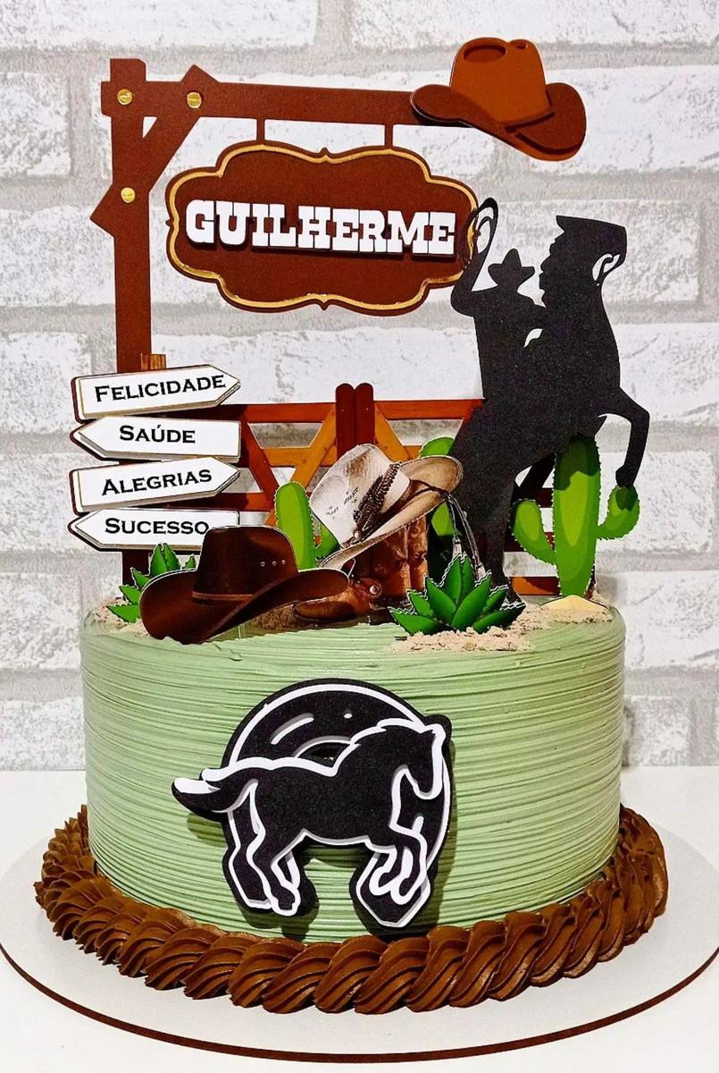 Arquivo de Corte topo de Bolo cowboy