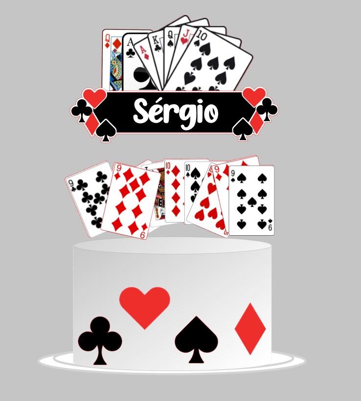 Arquivo de corte topo de bolo baralho