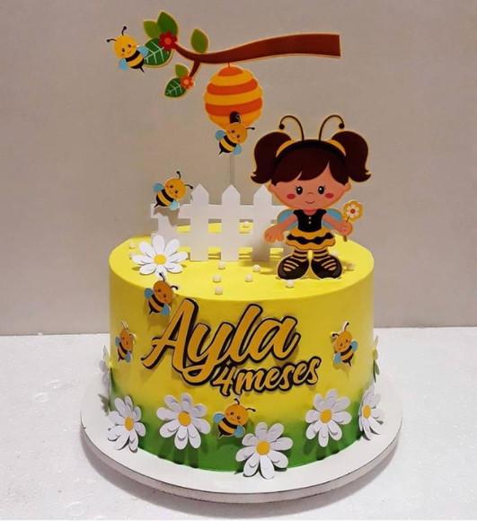 Topo de Bolo abelhinha menina