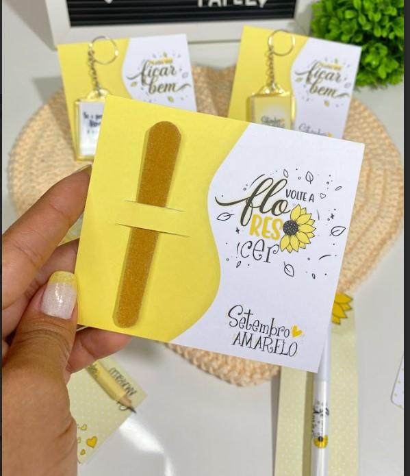 Arquivo de corte cartão lixa setembro amarelo