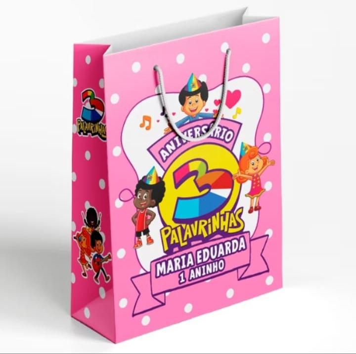 Arquivo de Corte sacolinha Três Palavrinhas menina