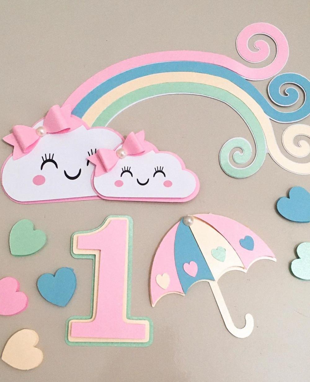 Arquivo de Corte topo chuva de amor arco iris