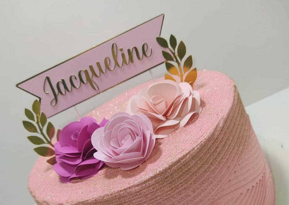 Arquivo de corte topo flores com banner