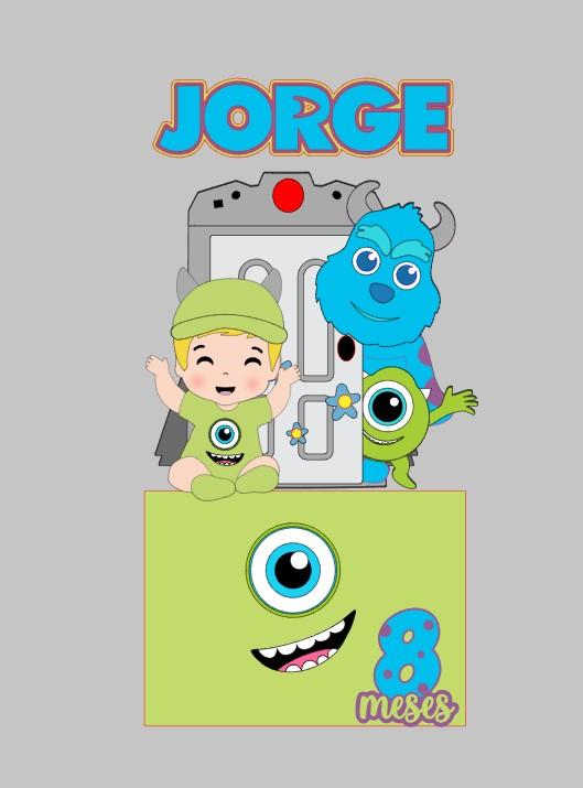 Arquivo de Corte Topo Monstros S.a em camadas