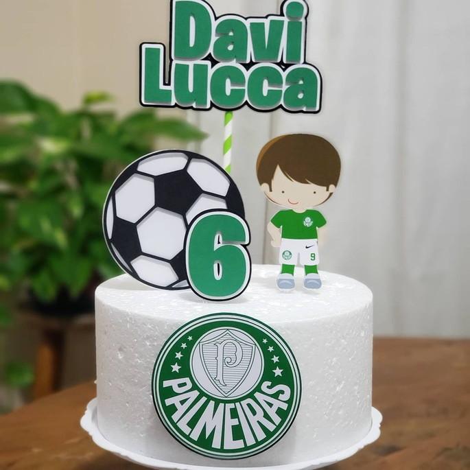 Arquivo de corte topo de bolo palmeiras menino