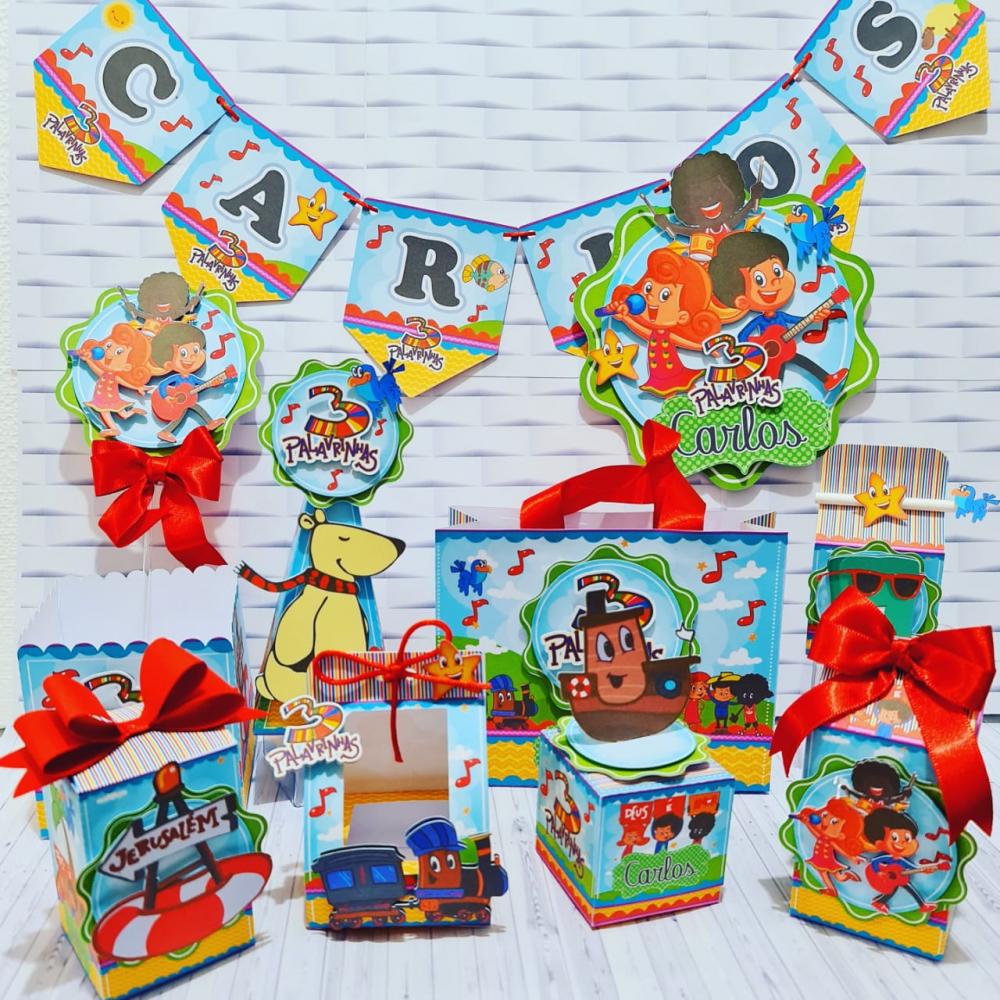 Arquivo de Corte kit Três Palavrinhas