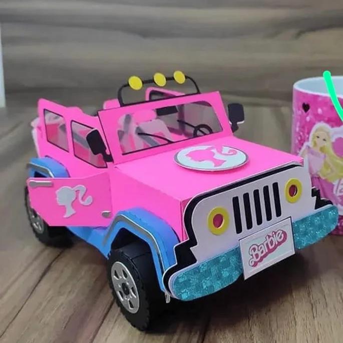 Arquivo de Corte Carrinho Jipe Barbie