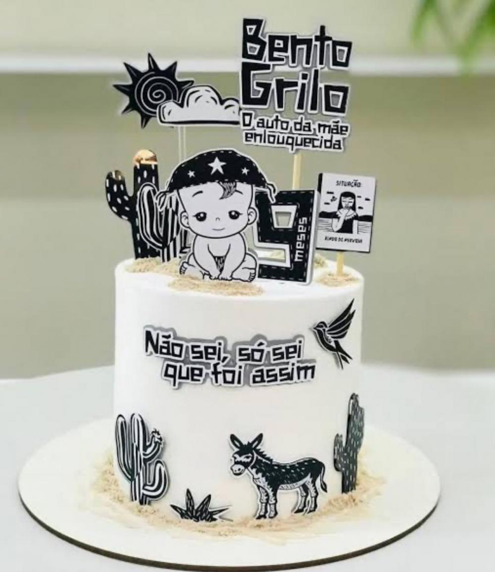 Arquivo de corte topo de bolo cordel baby