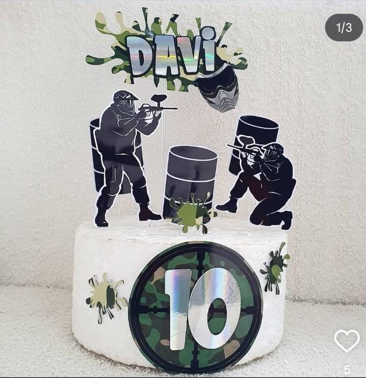 Arquivo de corte topo de bolo paintball