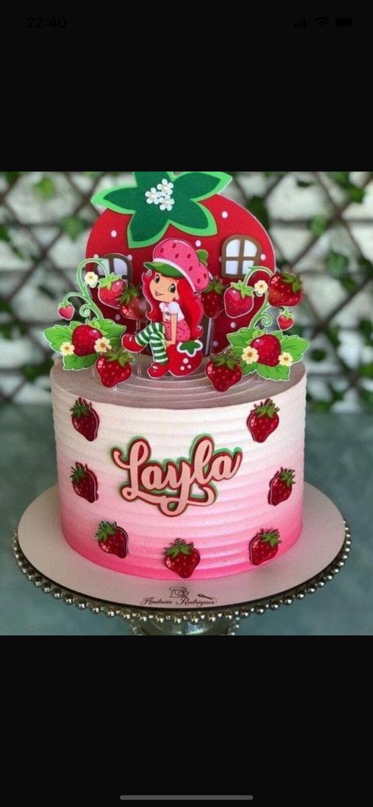 Arquivo de Corte Topo de bolo moranguinho