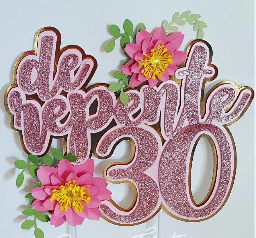 Topo para bolo derepente 30