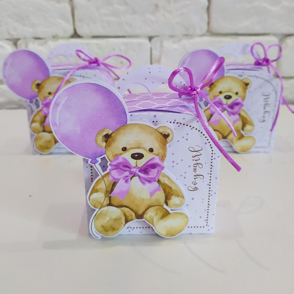 Arquivo de corte maletinha chá revelação ursinhos