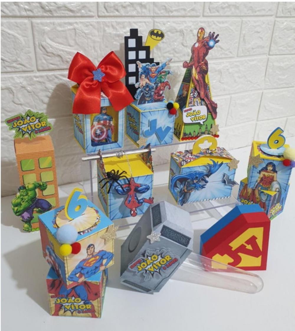 Arquivo de Corte kit Super Herois aquarela