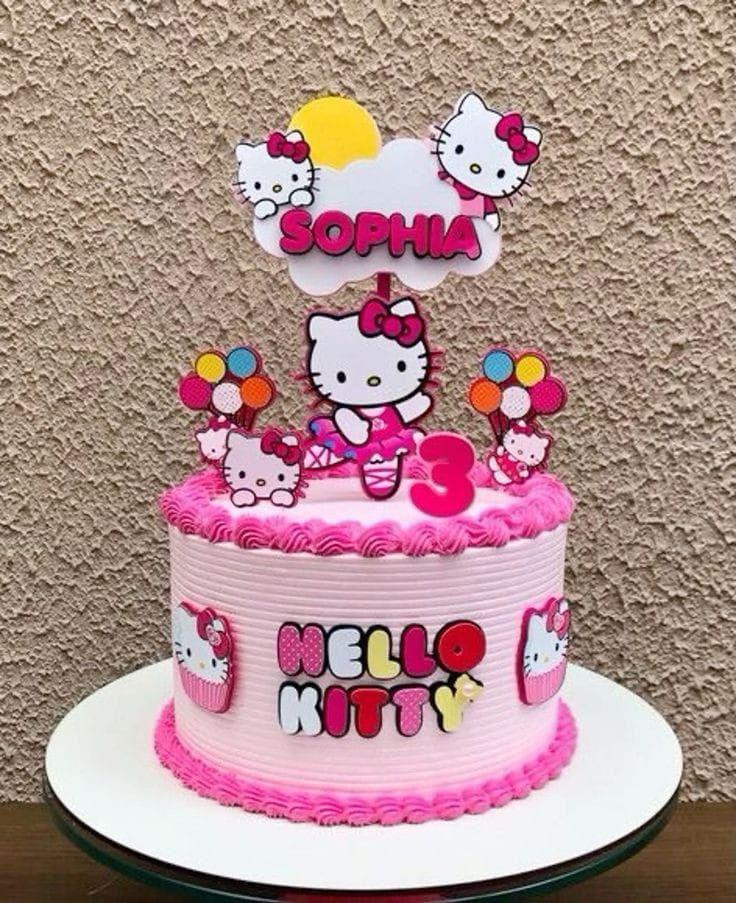 Arquivo de corte topo de bolo hello kit