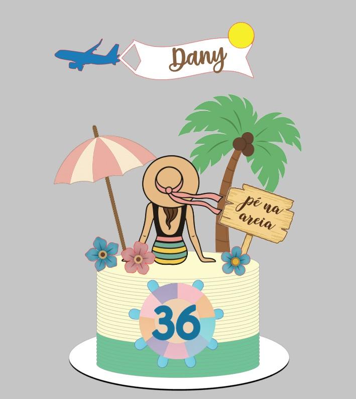 Arquivo de Corte Topo de bolo ferias praias