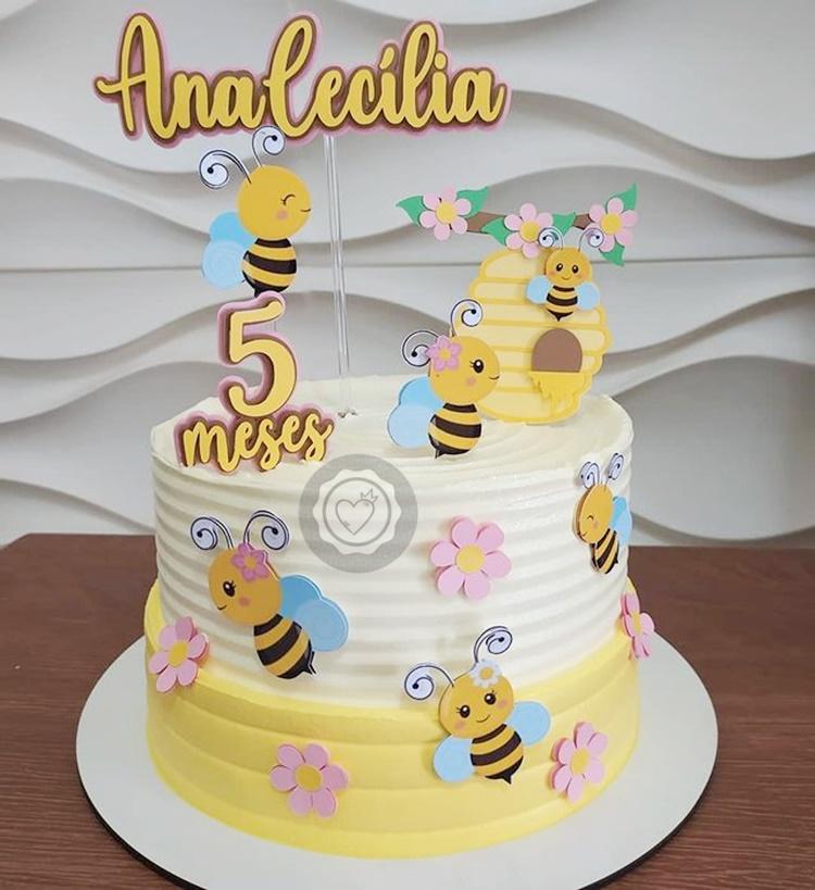 Arquivo de corte topo de Bolo abelhinha