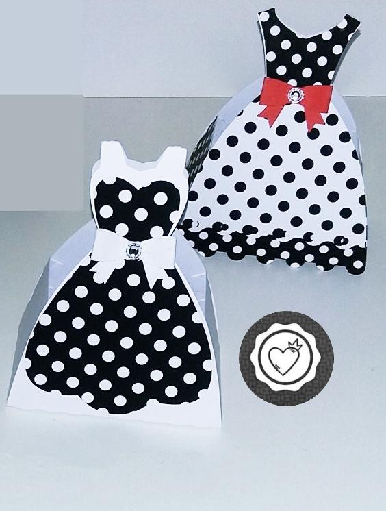 Arquivo de corte caixa vestido anos 60