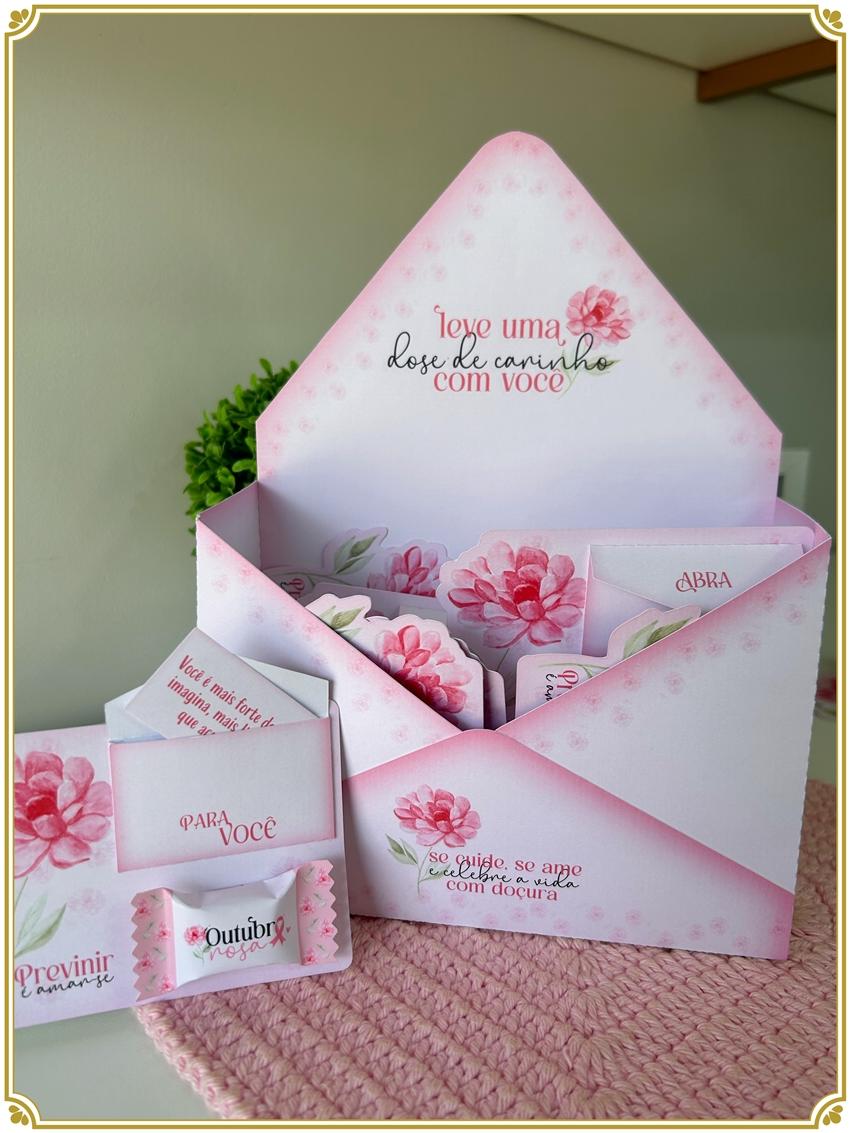 arquivo digital caixa envelope outubro rosa