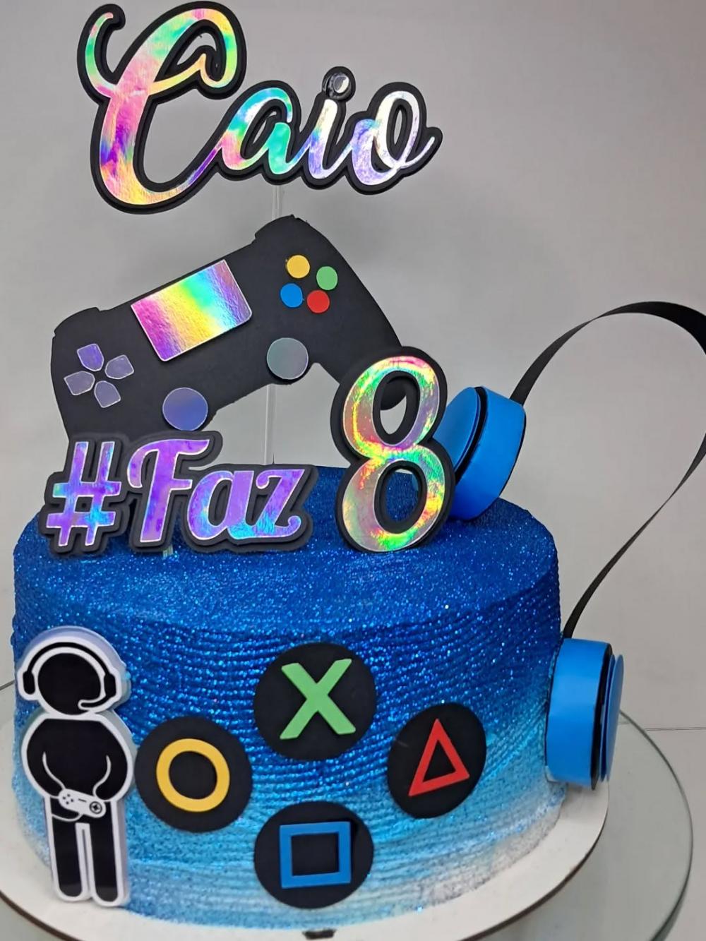 Arquivo de corte Topo de bolo Video Game