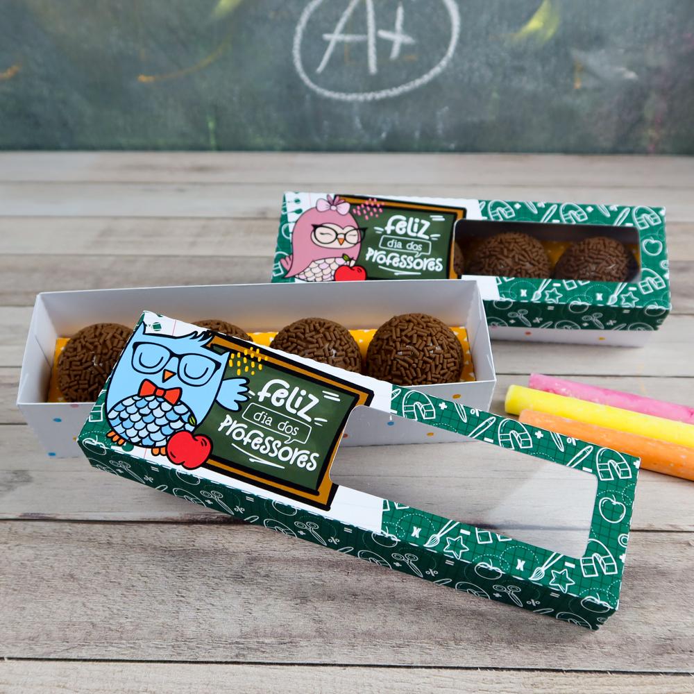 Arquivo de Corte caixa 4 doces dia dos professores