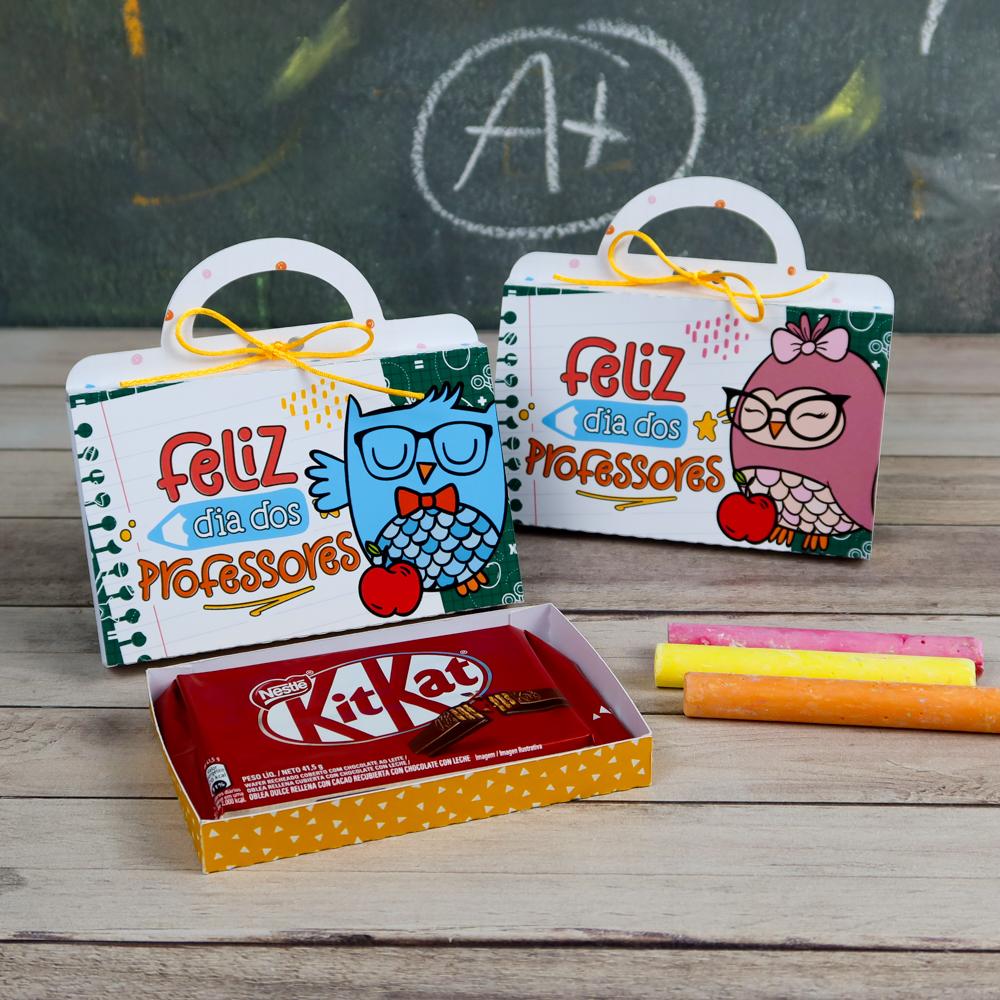 Arquivo de Corte Bolsinha para Kit Kat dia dos professores