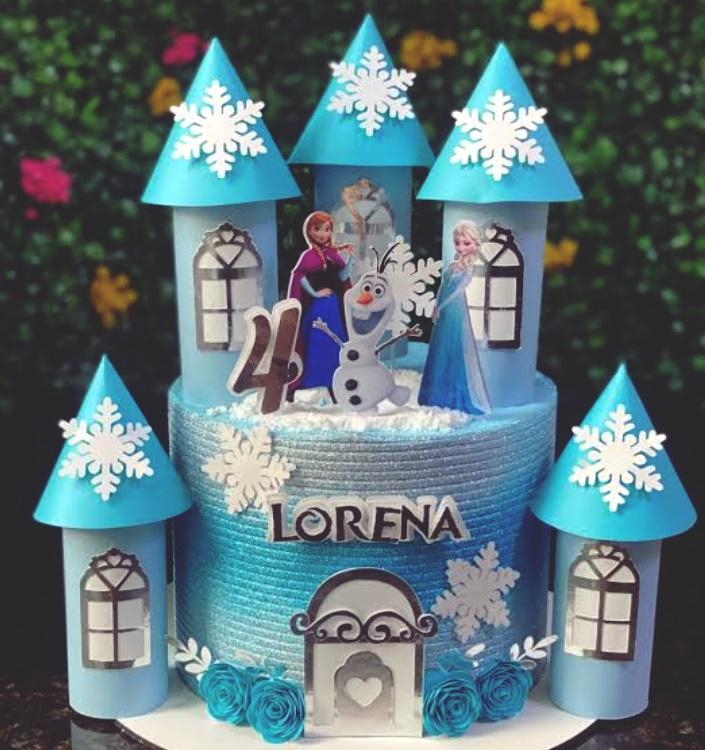 Arquivo de corte topo frozen castelo 3d