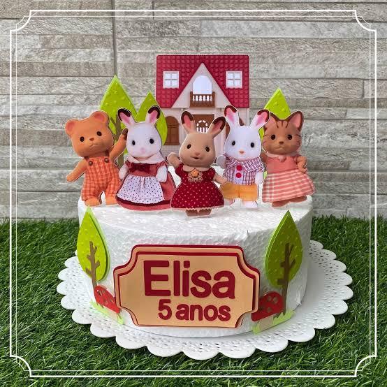 Arquivo de corte topo de bolo Sylvanian Families