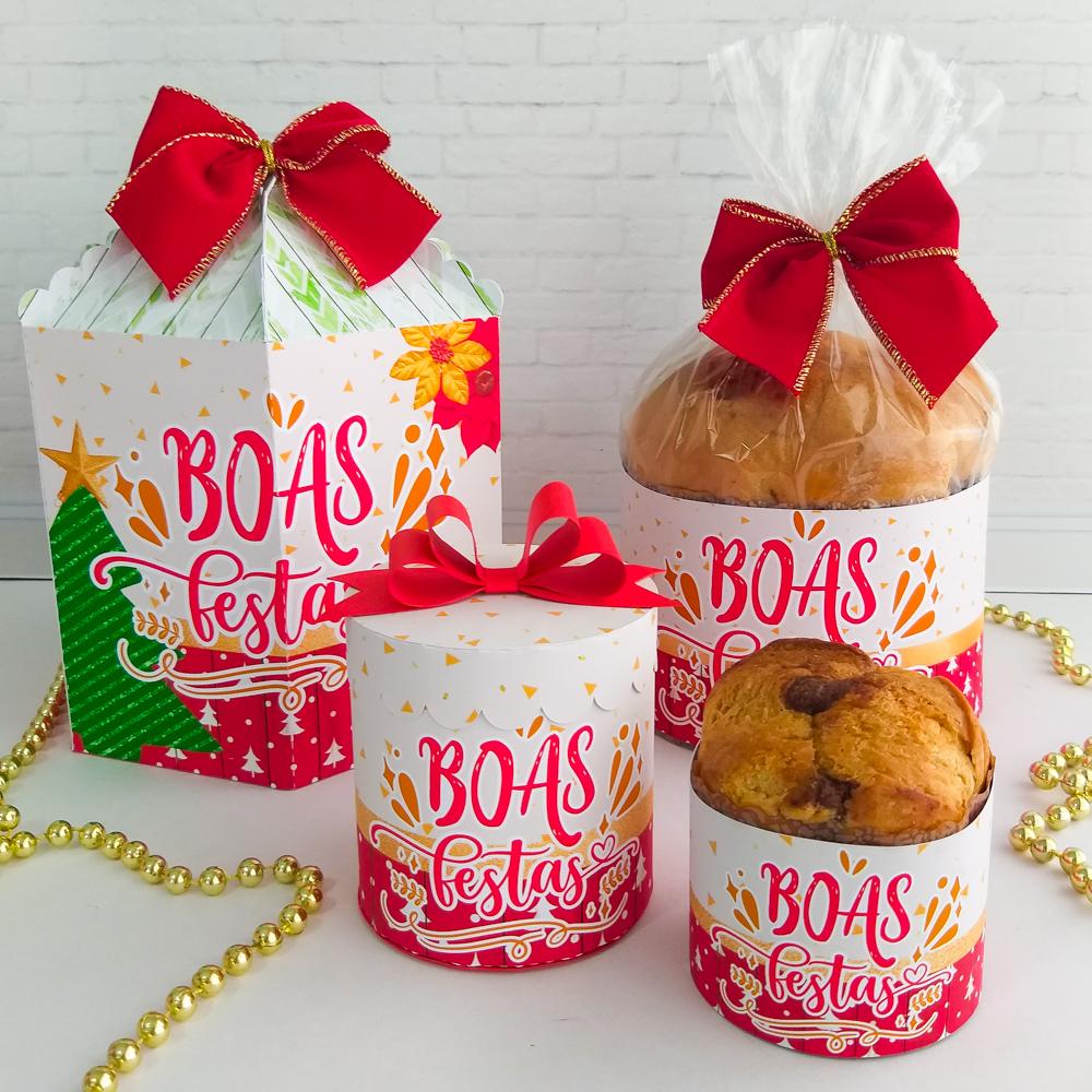 Arquivo de Corte Caixas Panetones de Natal