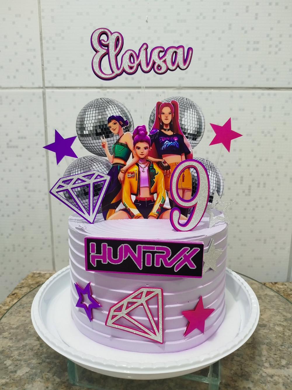 Arquivo de Corte Topo de Bolo Guerreiras do K-Pop