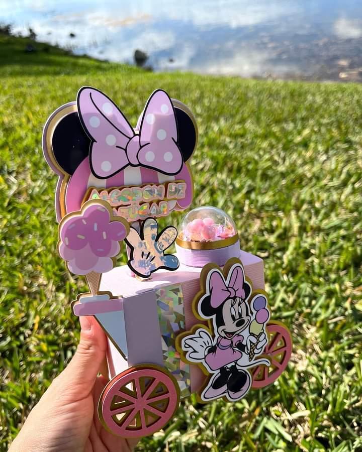 Arquivo de Corte carrinho minnie rosa