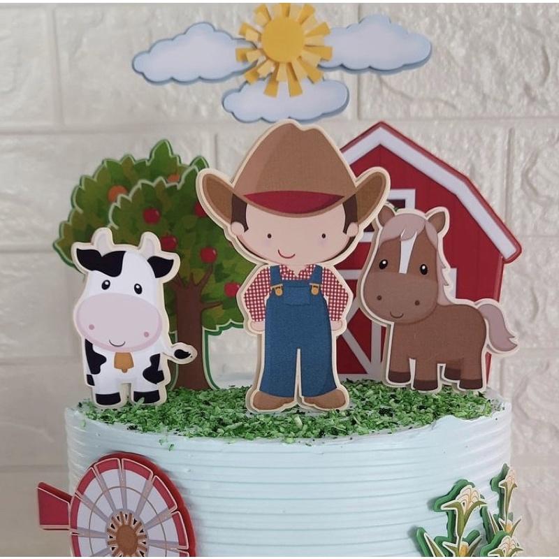 Arquivo de corte topo de bolo fazendinha