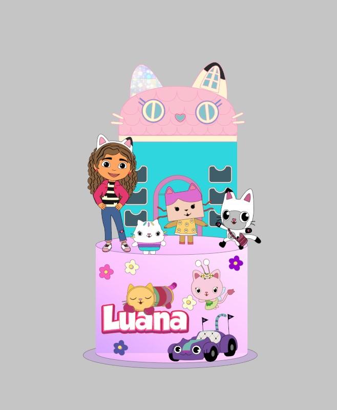 Topo de Bolo  casa mágica da Gabby