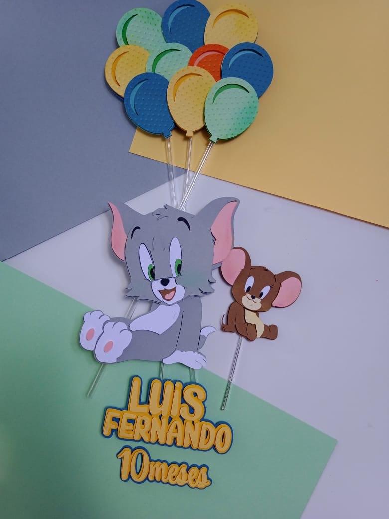 Topo de Bolo tom e jerry em camadas