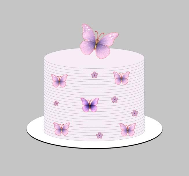 Arquivo Topo de Bolo  borboletas lilas