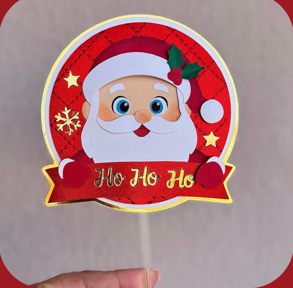 Topo de Bolo natal papai noel