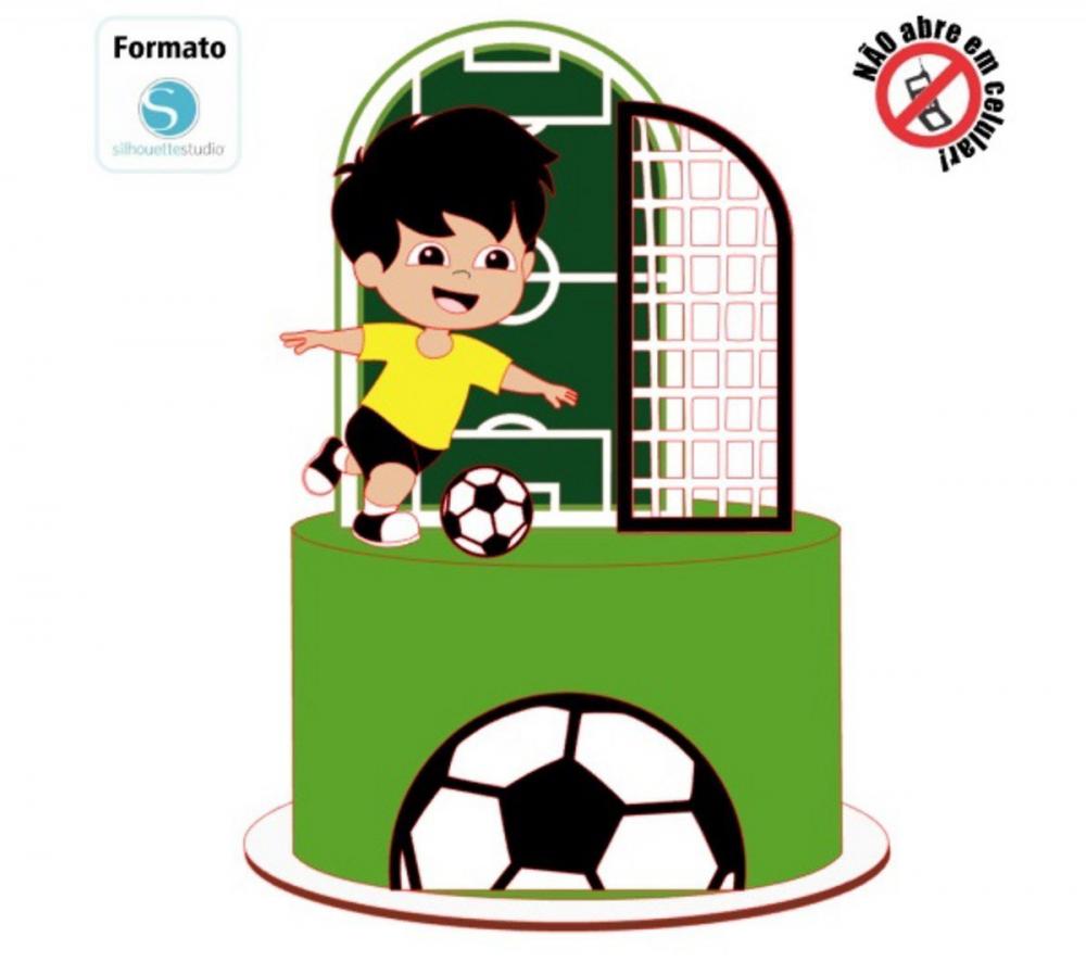 Arquivo de corte topo de bolo futebol menino