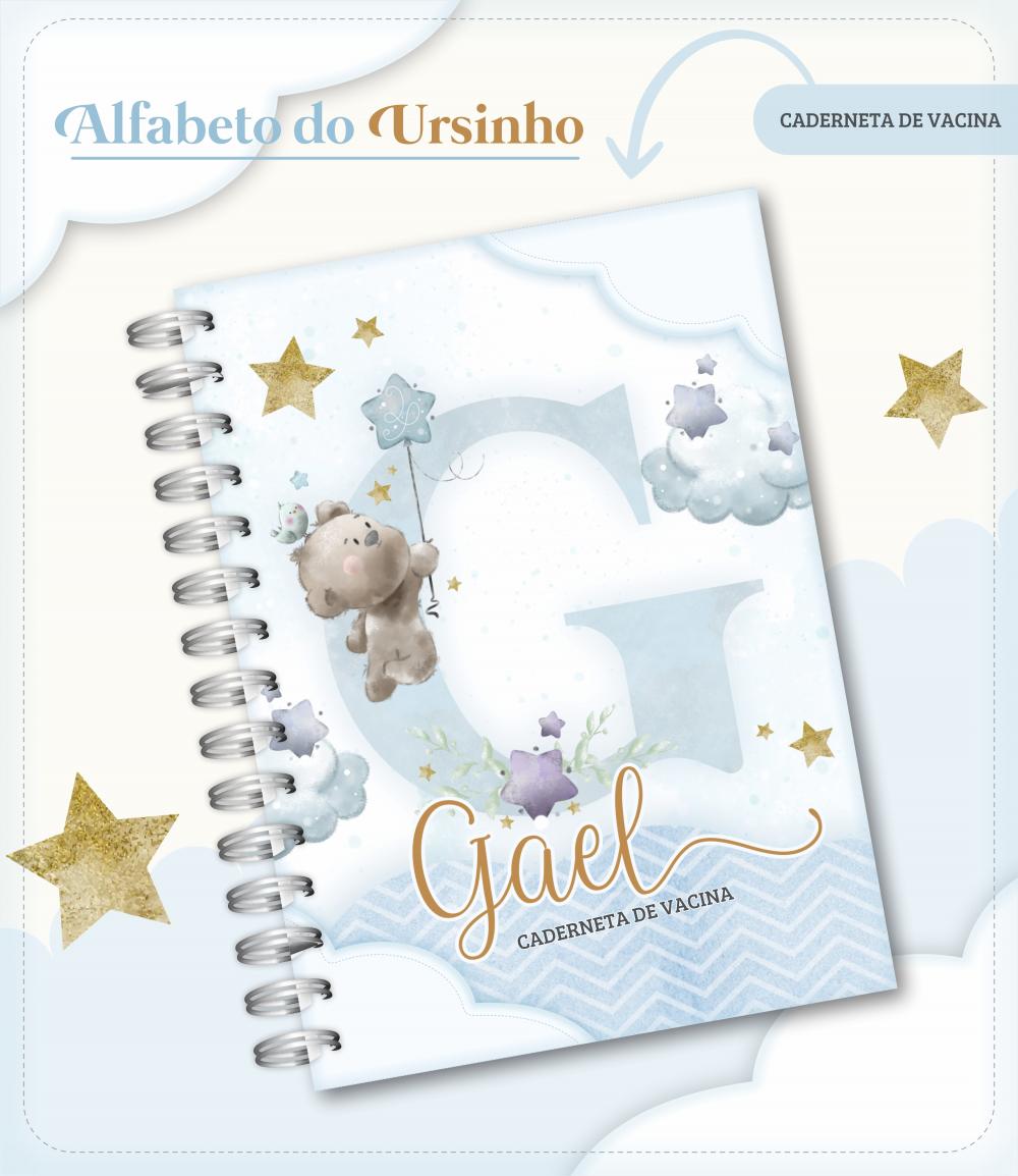 Arquivo Digital Combo Caderneta Alfabeto Ursinho