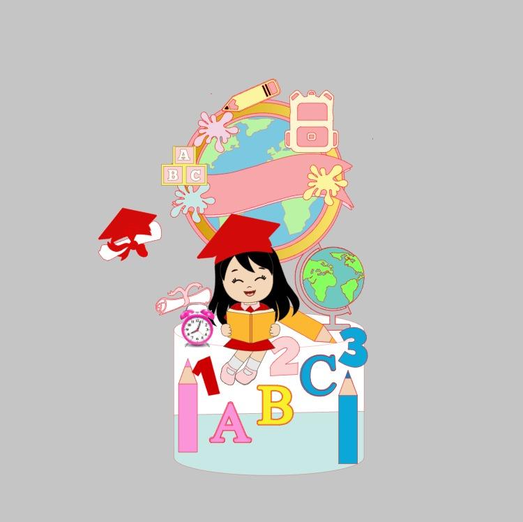 Arquivo de Corte Topo Abc Menina cicurlo vazado