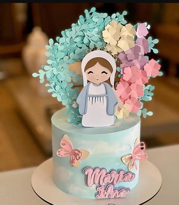 Topo de bolo nossa senhora de fatima jardim