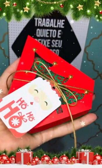 Arquivo de Corte caixa triagular arvore de natal